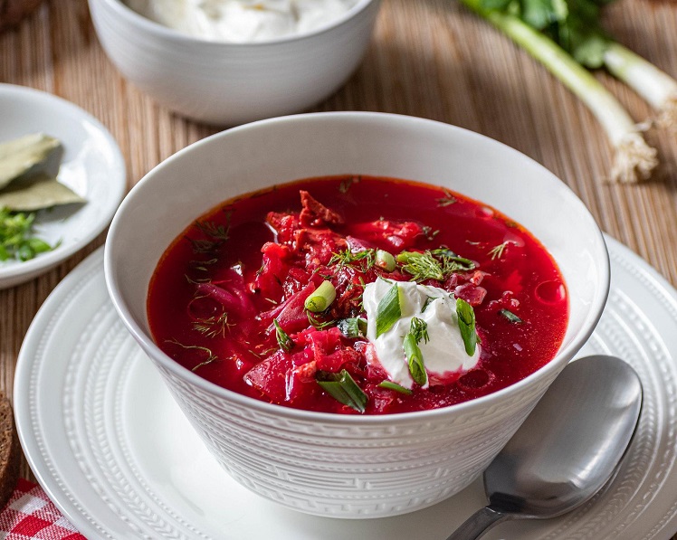 Борщ из печеной свеклы (постный) - исторические рецепты